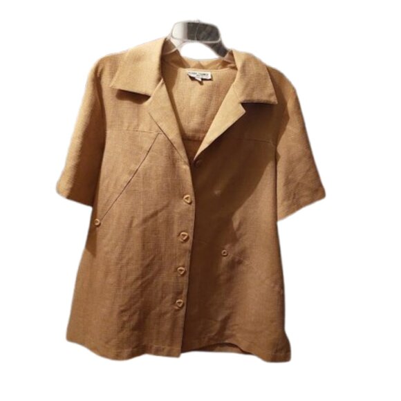 CLAIRE FRANCE Mustard Jacket Blazer Size 16 - Picture 1 of 2